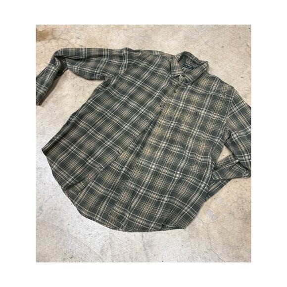 GH Bass & Co. Mens Vintage Lng Slv Plaid Button Up Shirt L - Picture 2 of 9